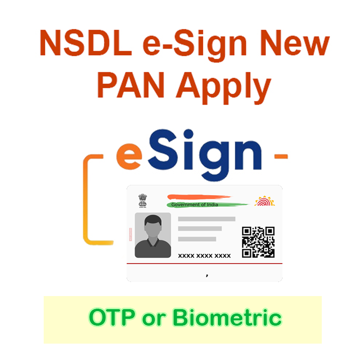 New ID Create of NSDL e-Sign New PAN Apply